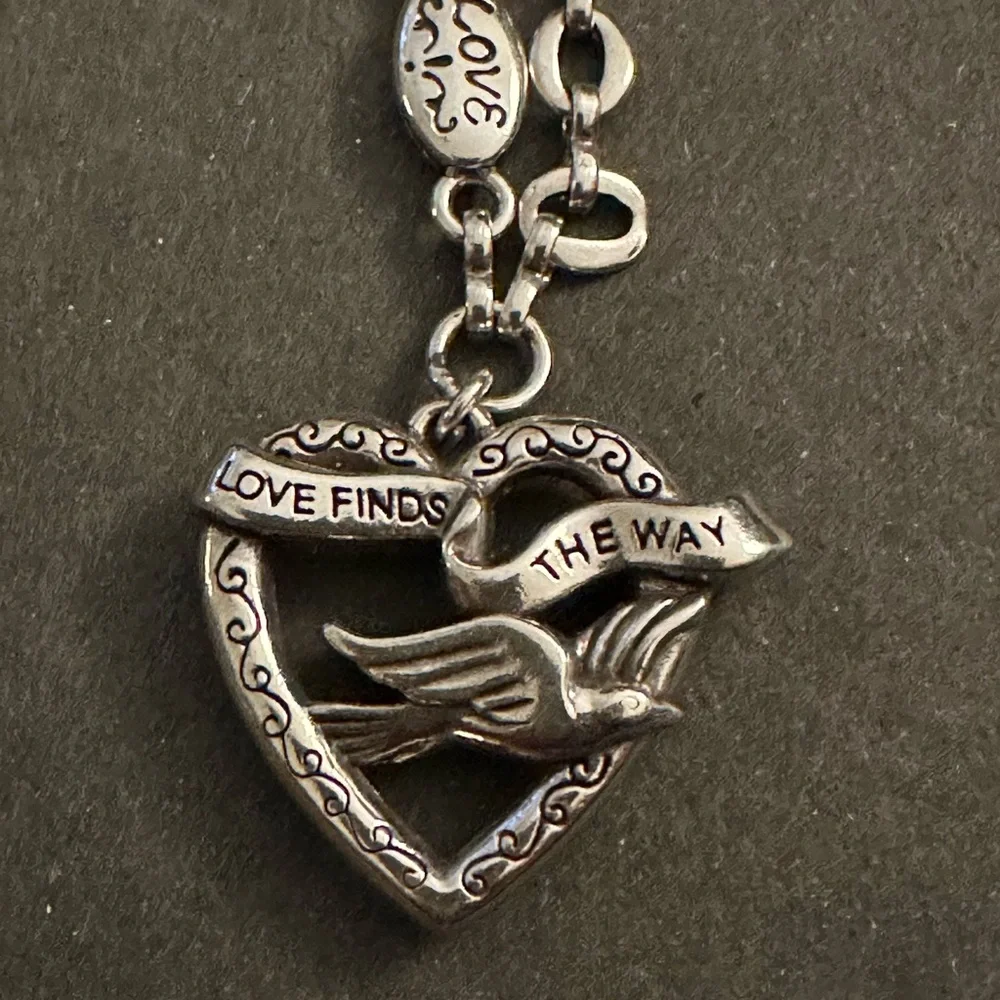 Brighton Love Finds The Way heart silver necklace - Picture 2 of 5